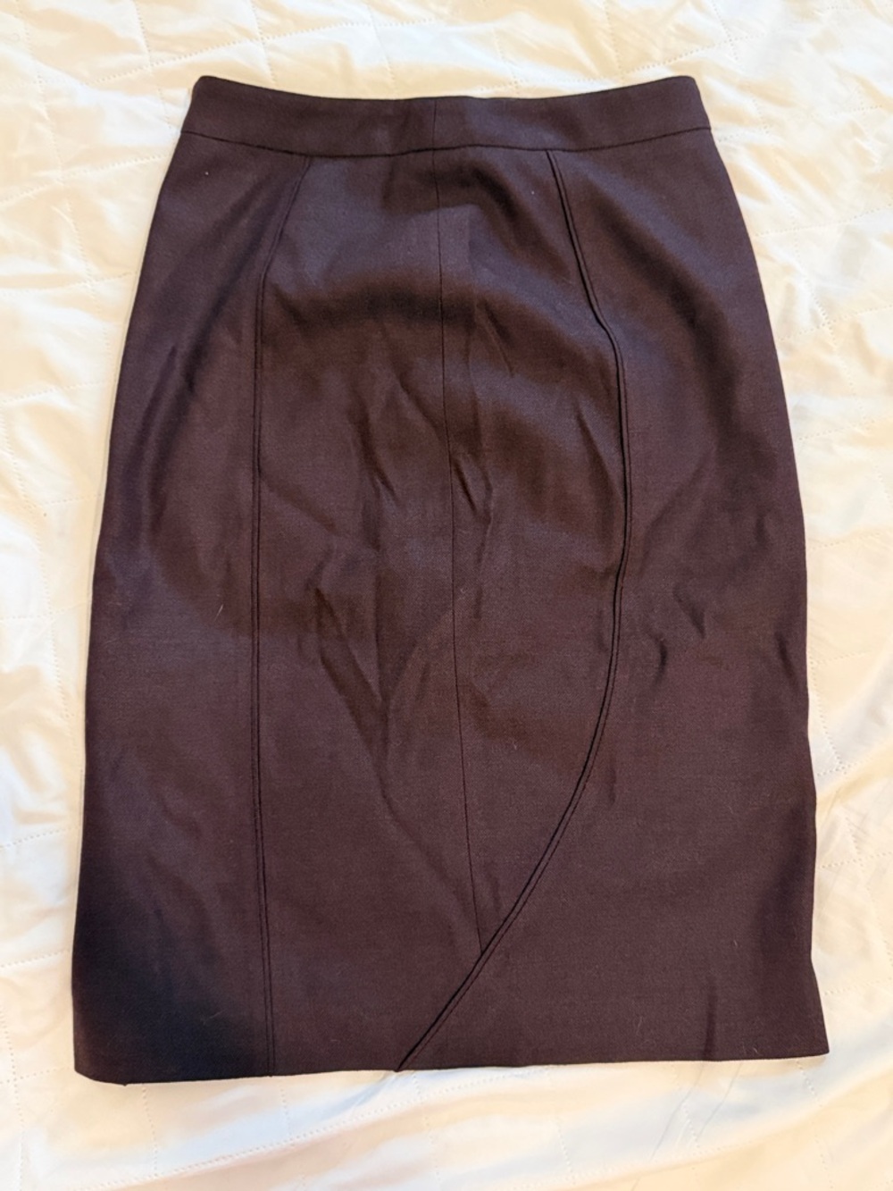 Boss Dark Brown Pencil Skirt with Curved Seam Detail